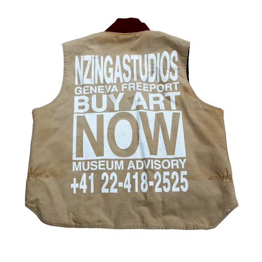 Will Paint For Cash Vest Tan XL